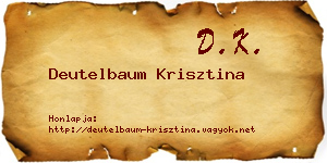 Deutelbaum Krisztina névjegykártya